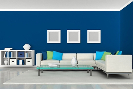 Blue & White Interior Paint